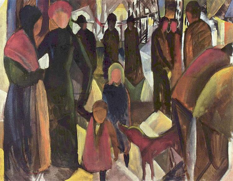 August Macke Farewell France oil painting art